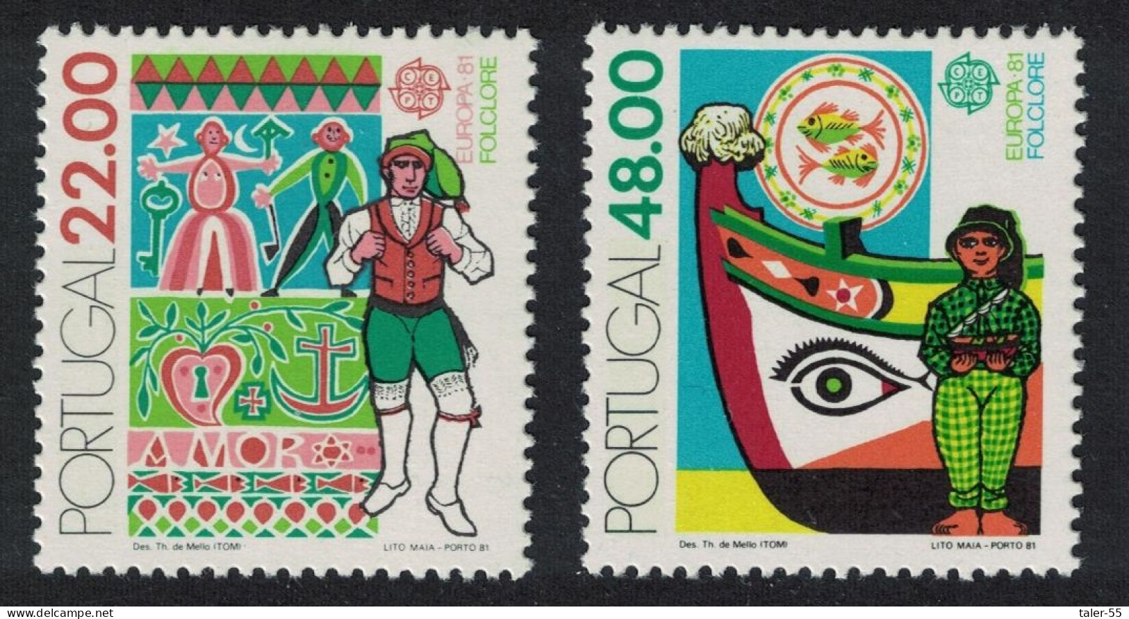 Portugal Folklore Europa CEPT 2v 1981 MNH SG#1840-1841 - Neufs