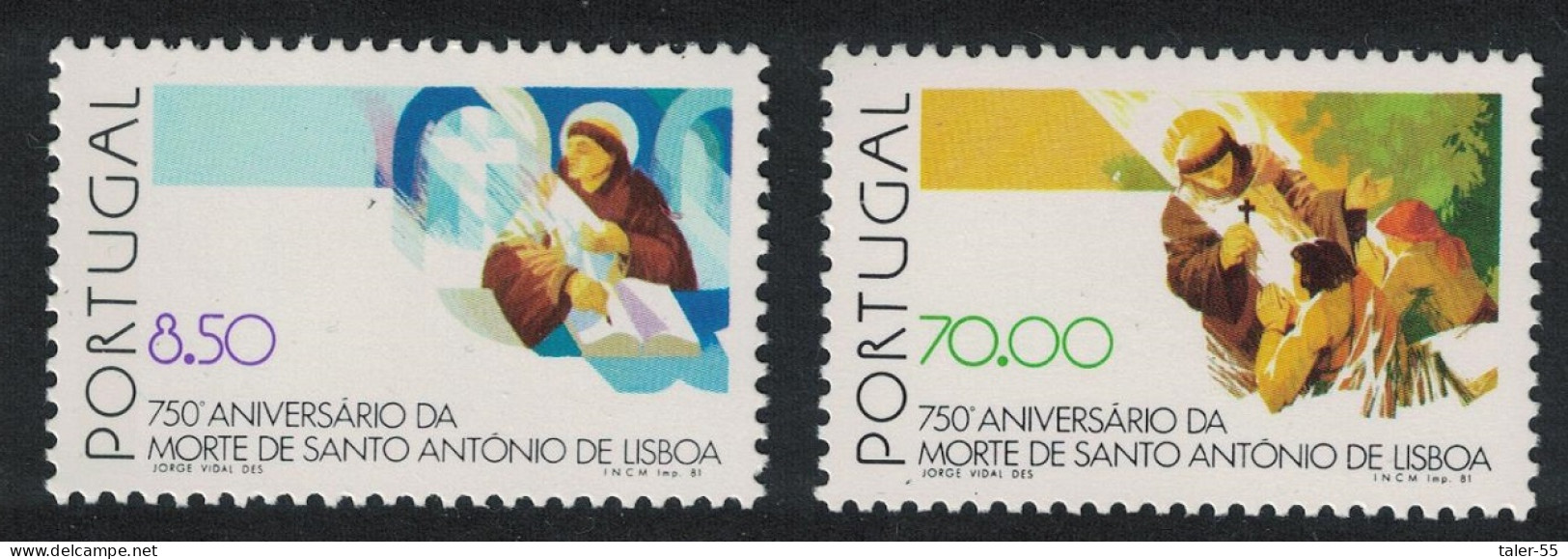 Portugal 750th Anniversary Of St Anthony Of Lisbon 2v 1981 MNH SG#1845-1846 - Nuovi