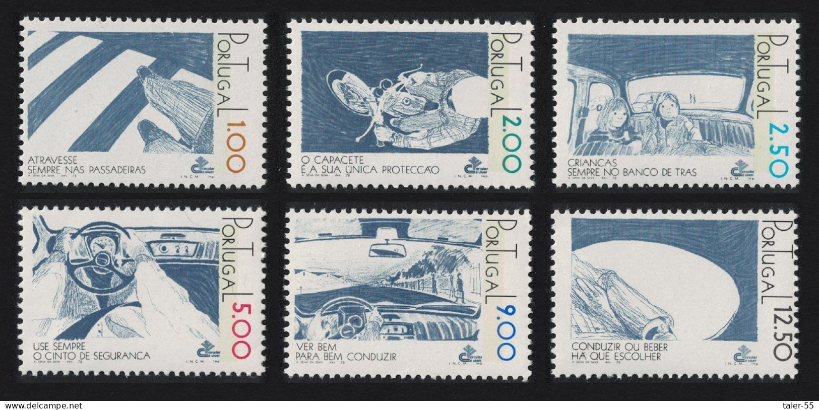 Portugal Road Safety 6v 1978 MNH SG#1708-1713 - Unused Stamps