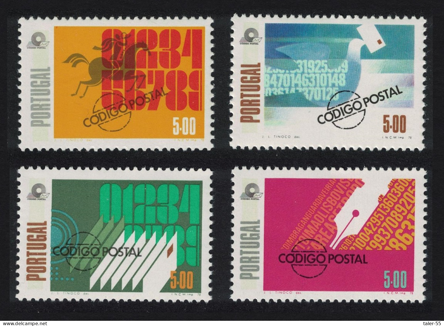 Portugal Introduction Of Post Code 4v 1978 MNH SG#1729-1732 - Neufs