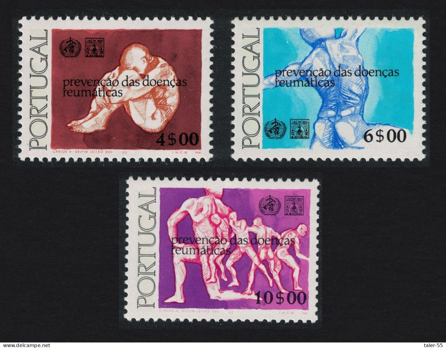 Portugal International Rheumatism Year 3v 1977 MNH SG#1650-1652 - Neufs