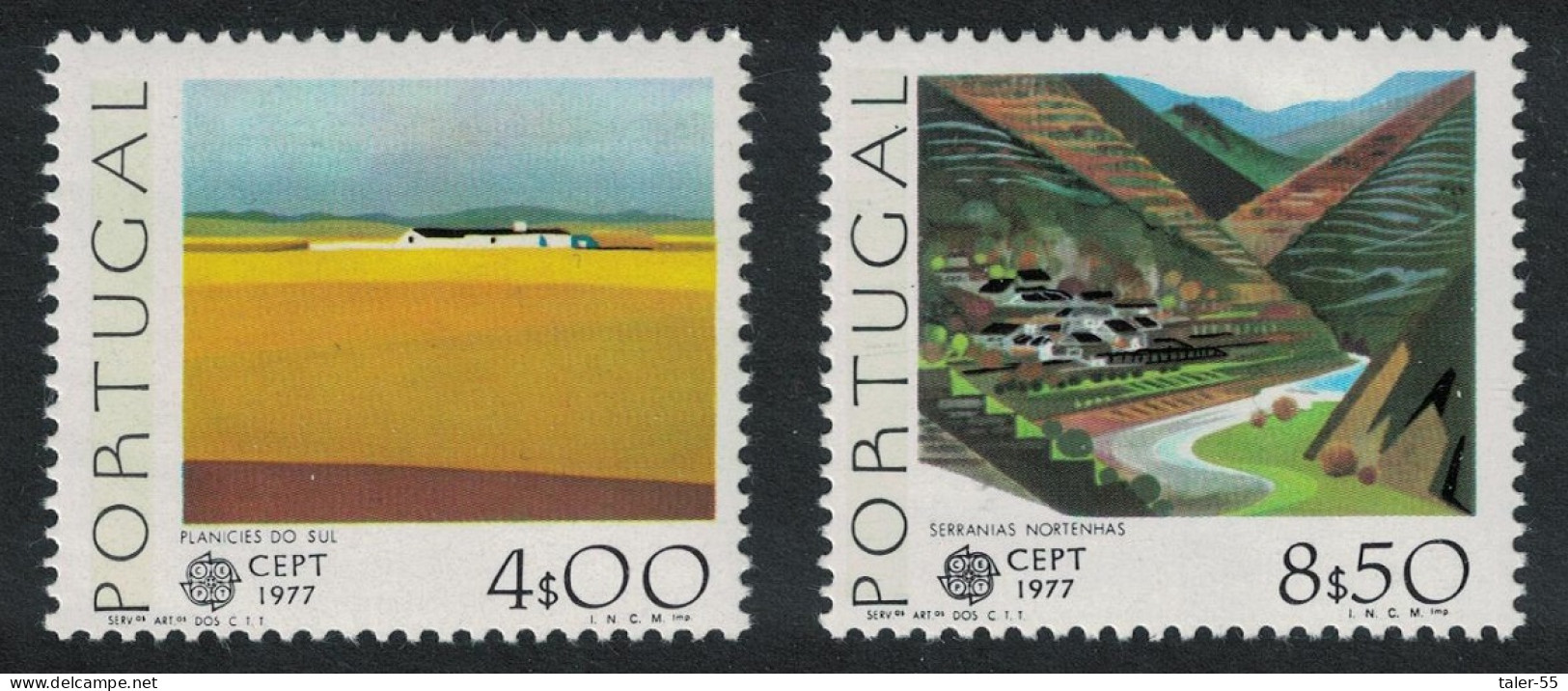 Portugal Landscapes Europa CEPT 2v 1977 MNH SG#1653-1654 - Unused Stamps