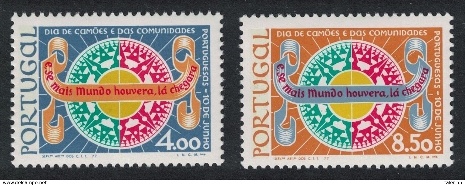 Portugal Camoes Day 2v 1977 MNH SG#1658-1659 - Unused Stamps