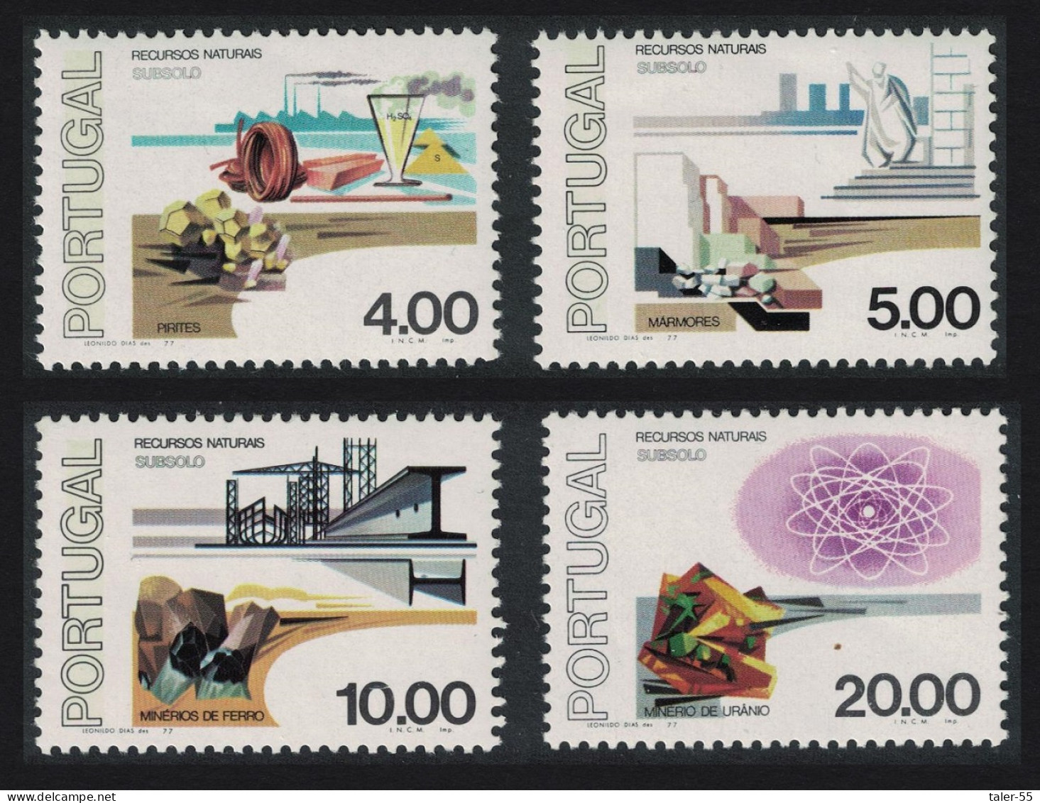 Portugal Natural Resources The Subsoil 4v 1977 MNH SG#1665-1668 - Neufs