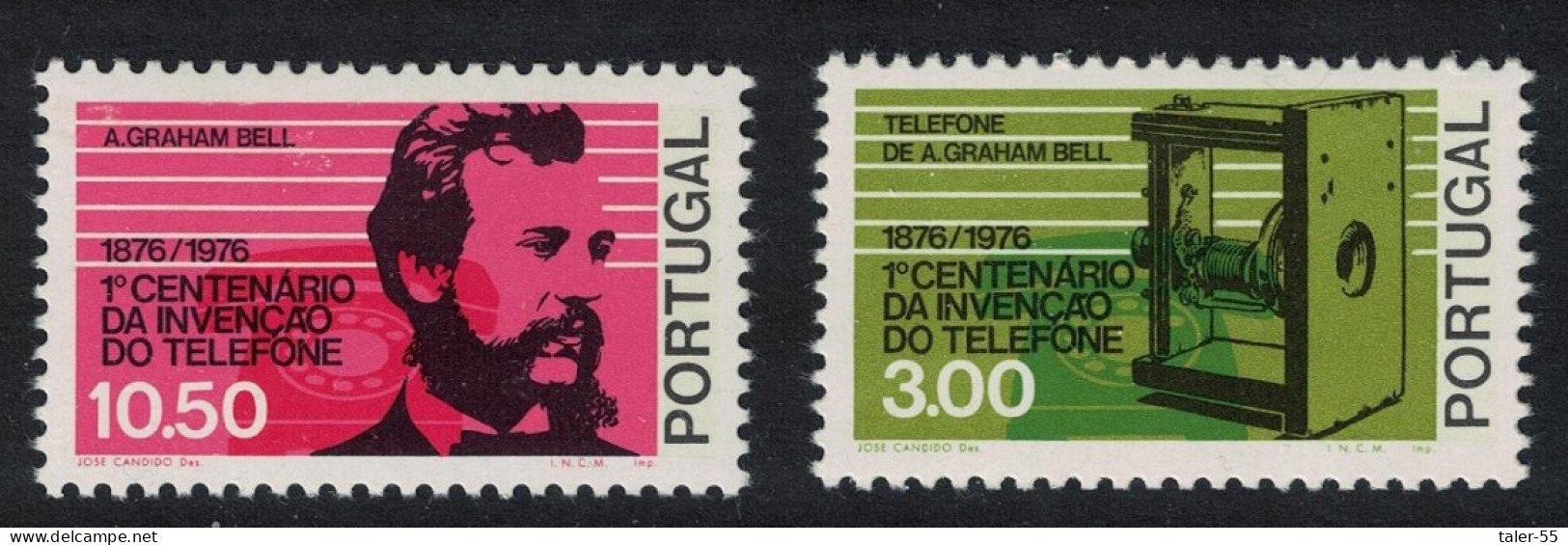 Portugal Telephone Centenary 2v 1976 MNH SG#1597-1598 - Neufs