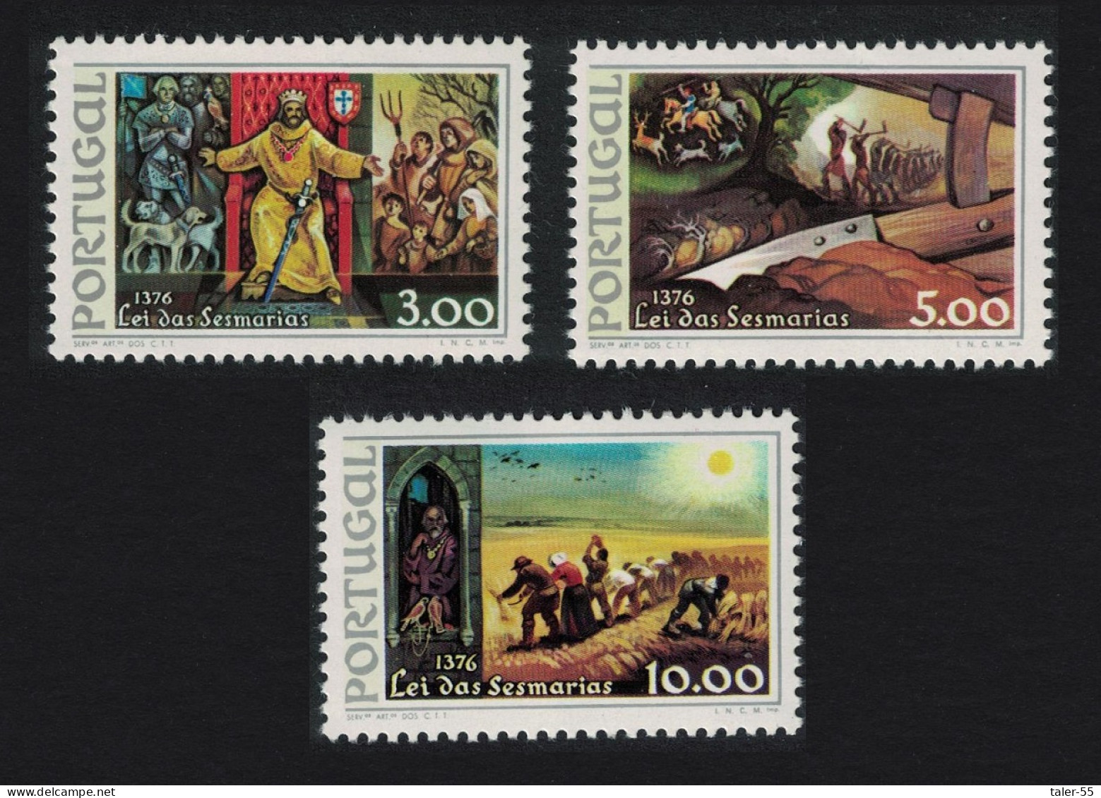 Portugal 600th Anniversary Of Law Of 'Sesmarias' Uncultivated Land 3v 1976 MNH SG#1606-1608 - Unused Stamps