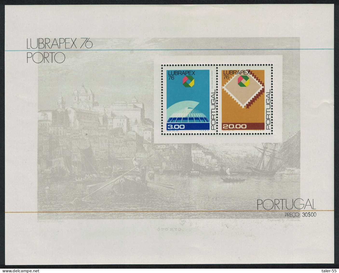 Portugal 'Lubrapex 1976' Luso-Brazilian Stamp Exhibition MS 1976 MNH SG#MS1624 - Unused Stamps