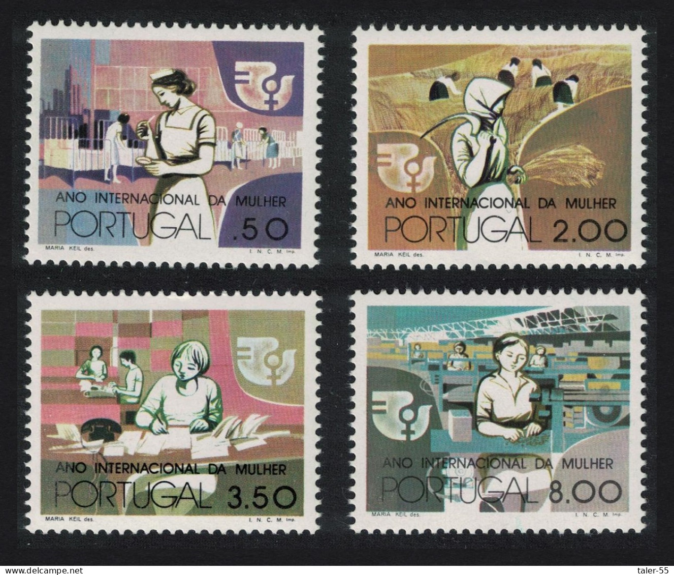 Portugal International Women's Year 4v 1975 MNH SG#1590-1593 - Unused Stamps