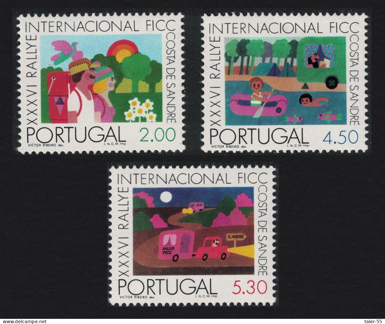 Portugal 36th International Camping And Caravanning Federation Rally 3v 1975 MNH SG#1574-1576 - Neufs