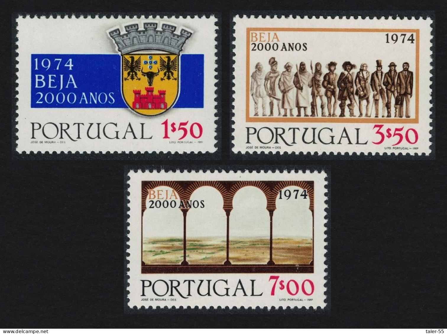 Portugal Bimillenary Of Beja 3v 1974 MNH SG#1549-1551 - Neufs