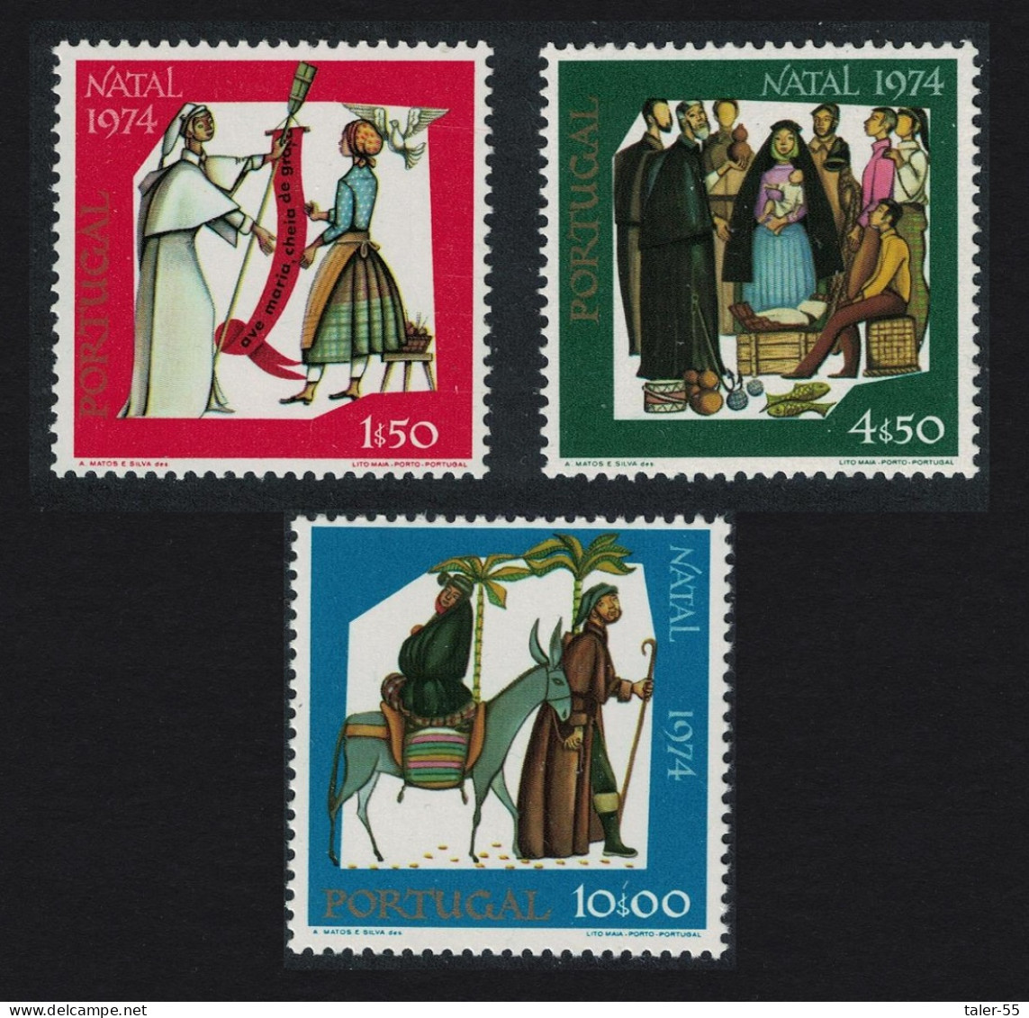 Portugal Christmas 3v 1974 MNH SG#1552-1554 - Unused Stamps