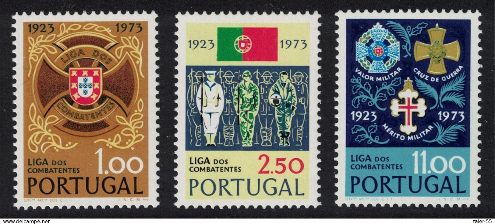 Portugal Servicemen's League 3v 1973 MNH SG#1519-1521 - Neufs