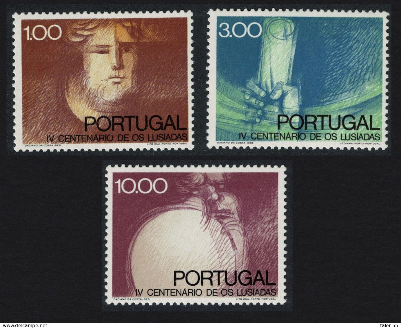 Portugal 400th Anniversary Of Camoens' 'Lusiads' Epic Poem 3v 1972 MNH SG#1493-1495 - Nuevos