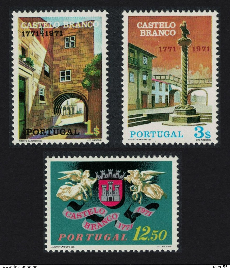 Portugal Castelo Branco 3v 1971 MNH SG#1429-1431 - Unused Stamps