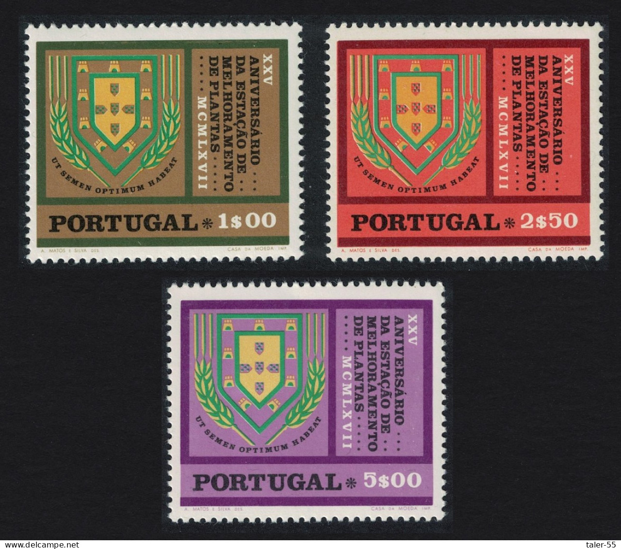 Portugal 25th Anniversary Of Plant-breeding Station 3v 1970 MNH SG#1388-1390 - Unused Stamps