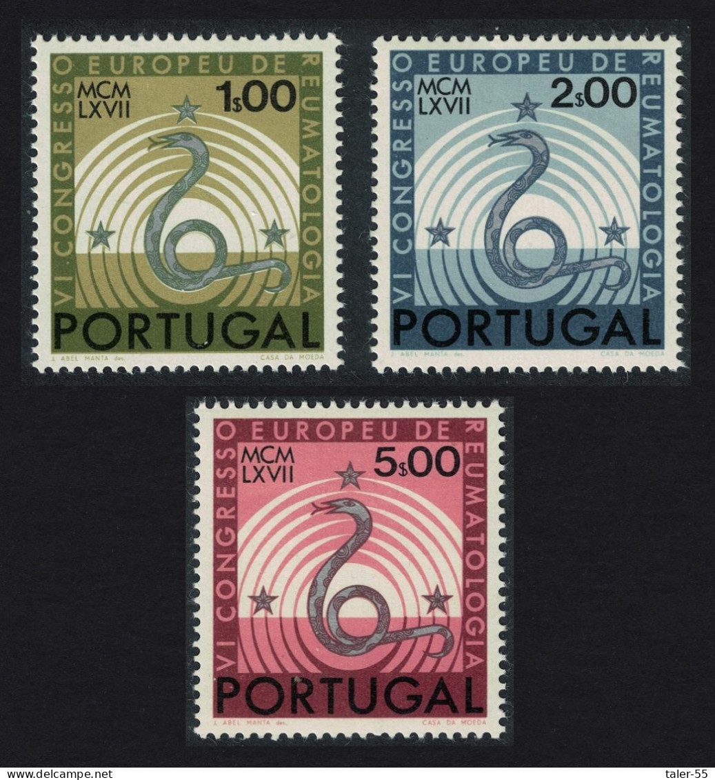 Portugal 6th European Rheumatological Congress Lisbon 3v 1967 MNH SG#1326-1328 - Ungebraucht