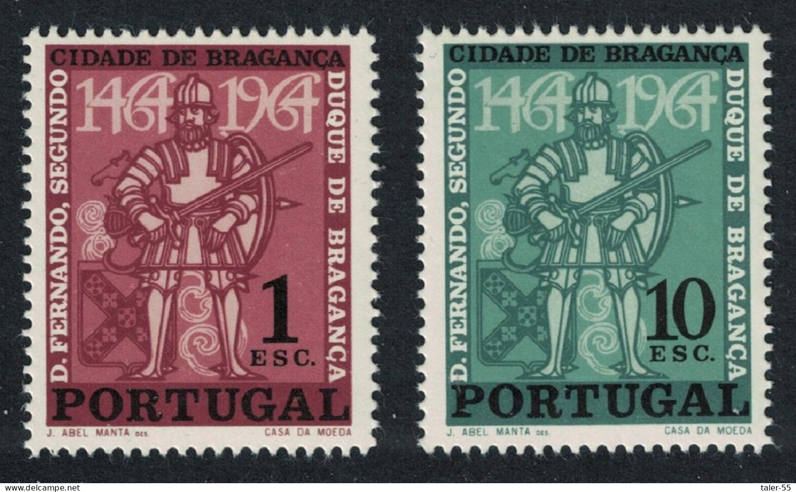 Portugal Dom Fernando 500th Anniversary Of Braganza 2v 1965 MNH SG#1263-1264 - Ungebraucht