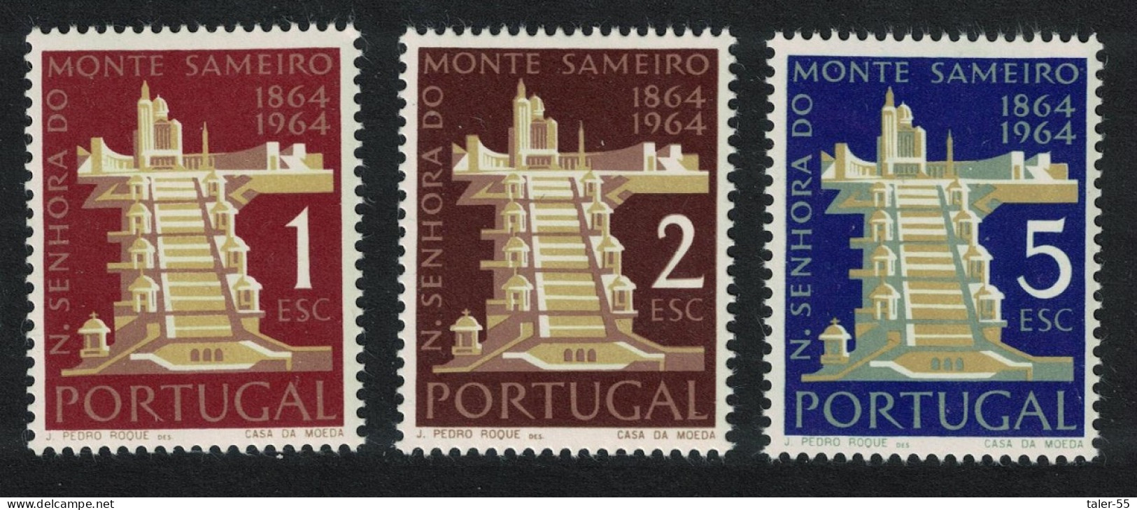 Portugal Sameiro Shrine 3v 1964 MNH SG#1246-1248 - Neufs