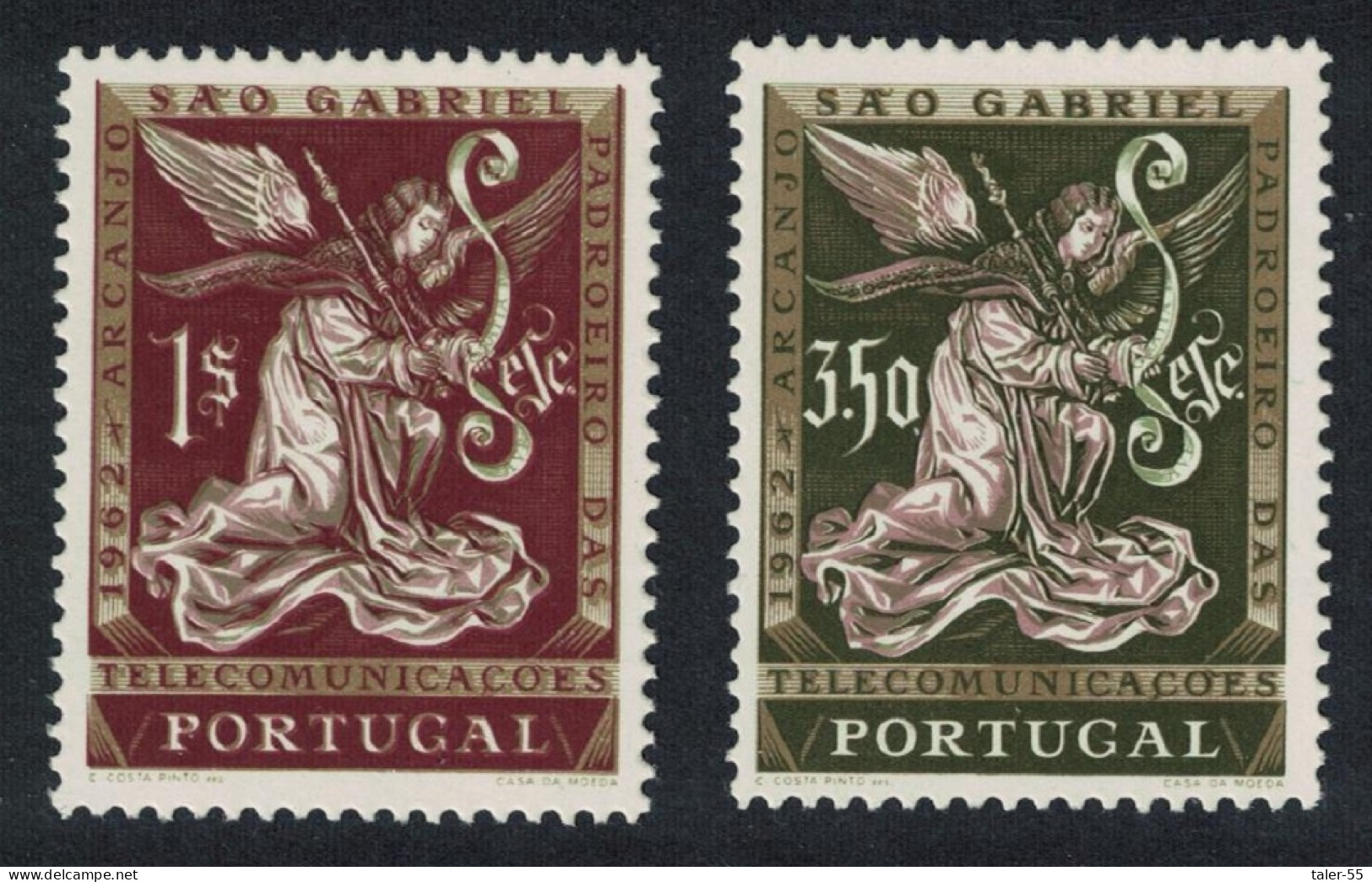 Portugal St Gabriel Commemoration 2v 1962 MNH SG#1201-1202 - Neufs