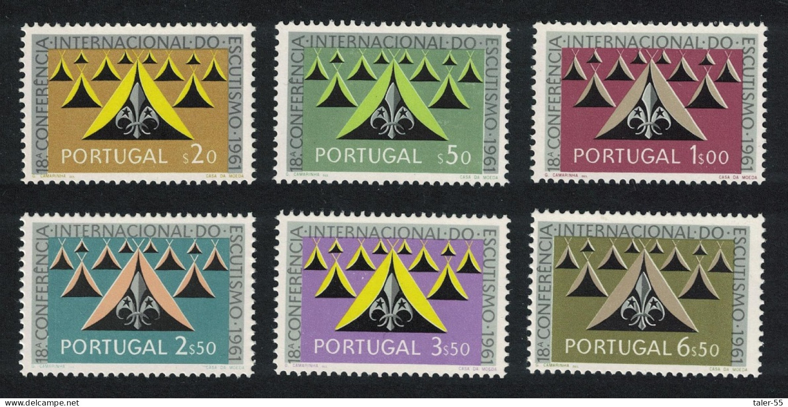 Portugal 18th International Scout Conference 1961 6v 1962 MNH SG#1203-1208 - Nuevos