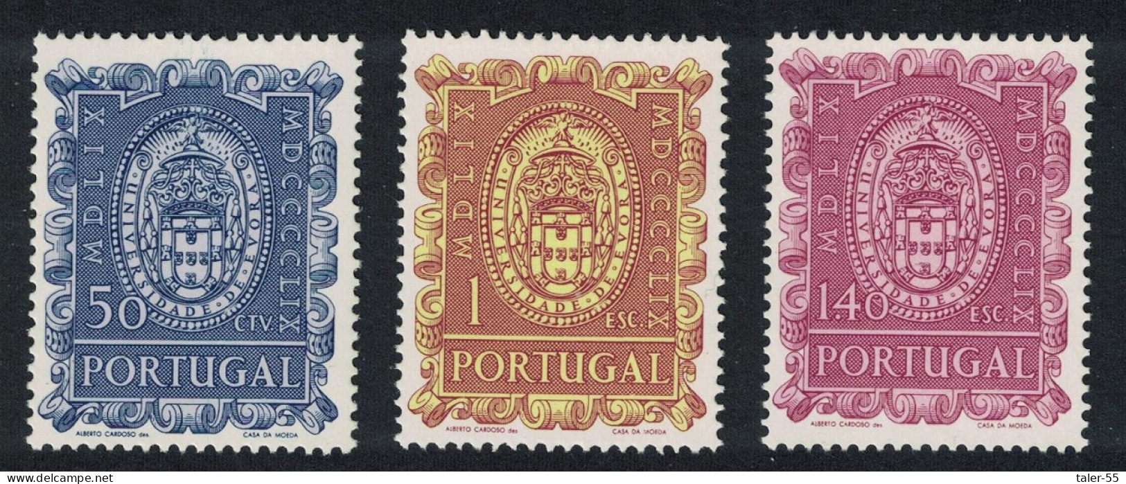 Portugal 400th Anniversary Of Evora University 3v 1960 MNH SG#1175-1177 - Neufs