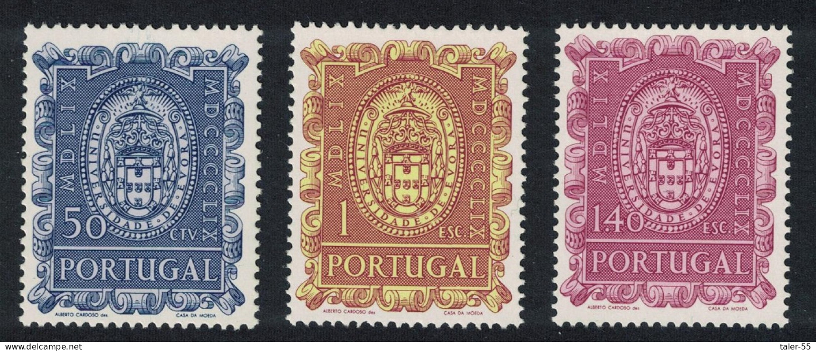 Portugal 400th Anniversary Of Evora University 3v 1960 MNH SG#1175-1177 - Nuevos
