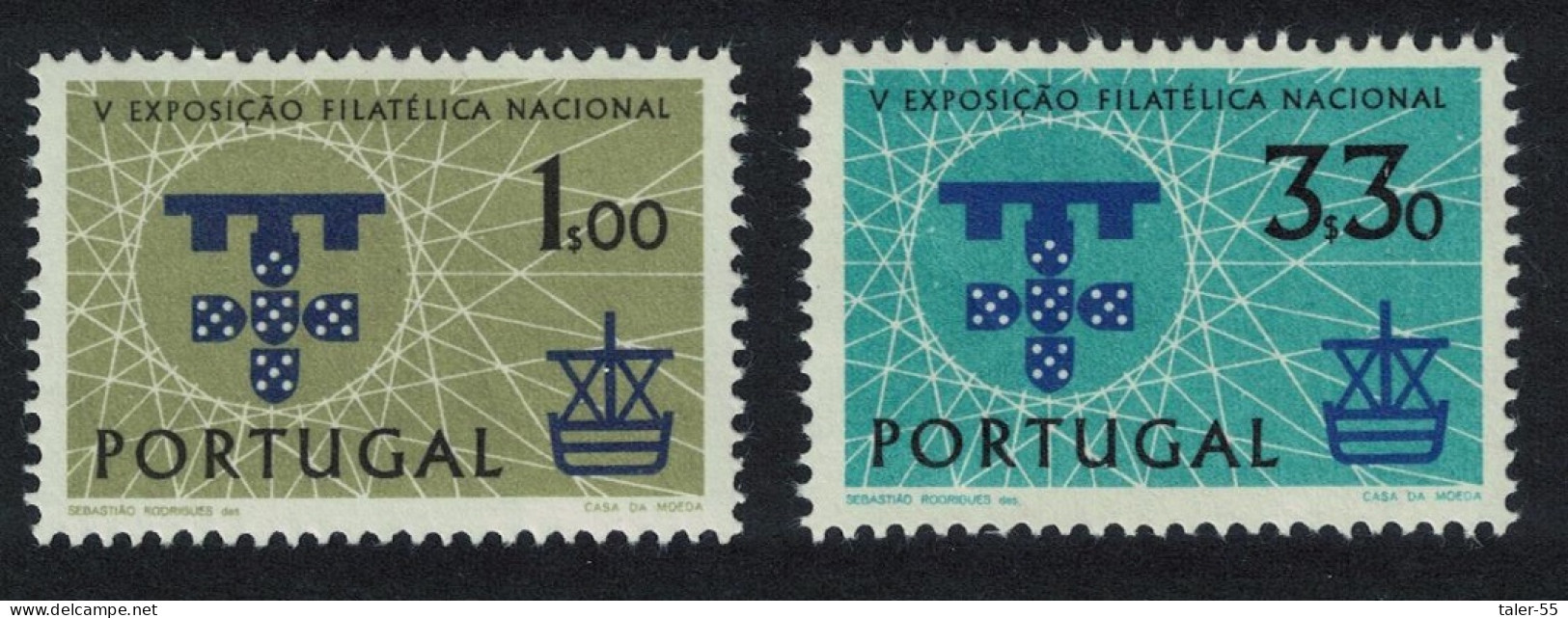 Portugal 5th National Philatelic Exhibition Lisbon 2v 1960 MNH SG#1186-1187 - Unused Stamps