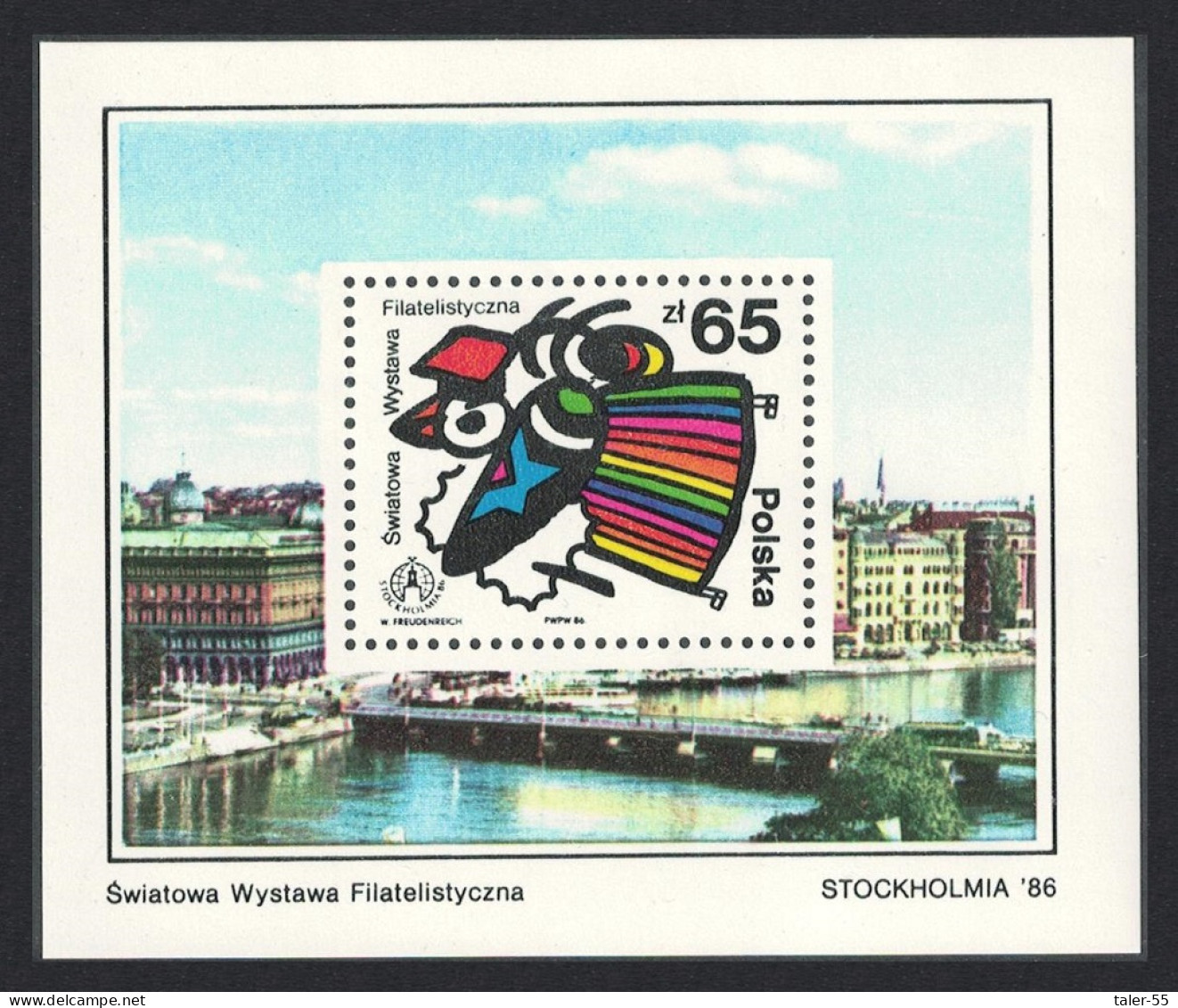 Poland 'Stockholmia '86' Stamp Exhibition MS 1986 MNH SG#MS3061 - Ongebruikt