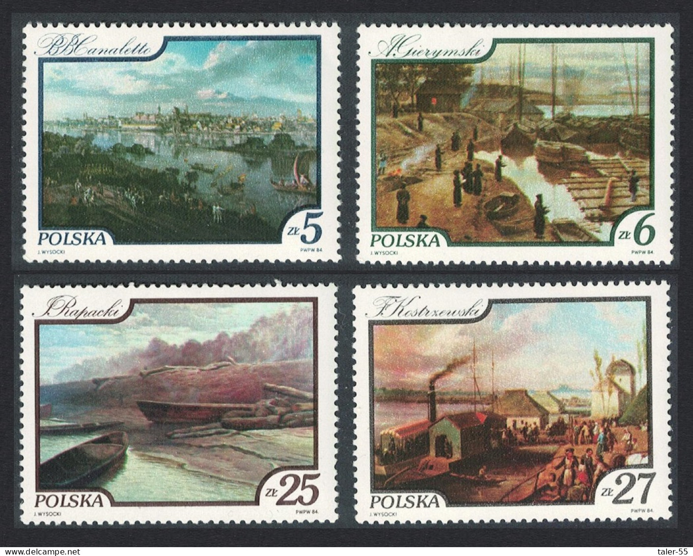 Poland Paintings Of Vistula River 4v 1984 MNH SG#2937-2940 - Nuovi