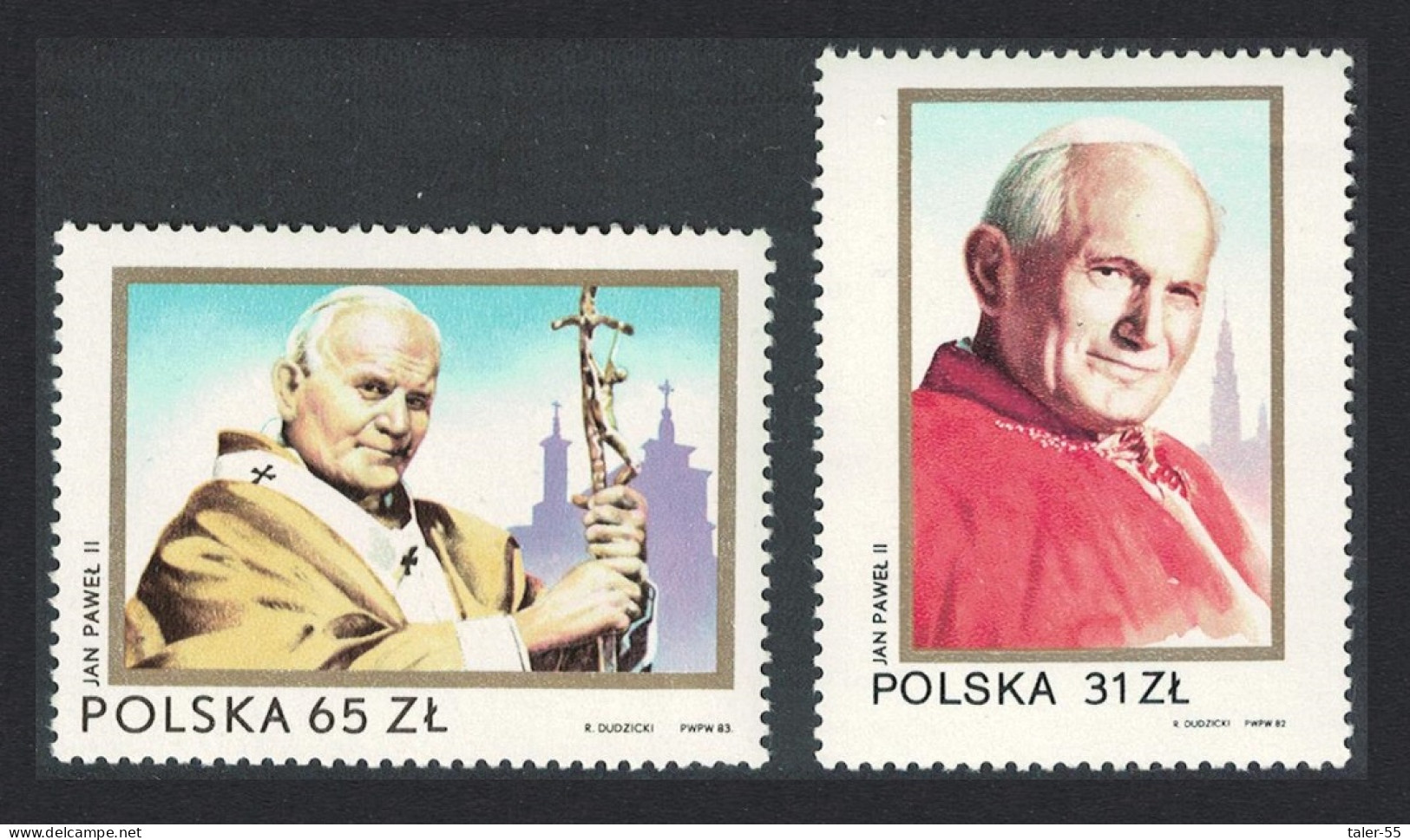 Poland Papal Visit 2v 1983 MNH SG#2881-2882 Sc#2574-2575 - Neufs