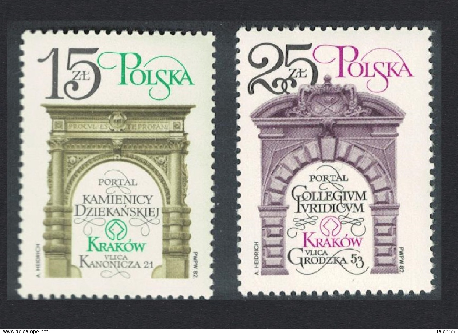 Poland Renovation Of Cracow Monuments 1st Series 2v 1982 MNH SG#2854-2855 - Ongebruikt