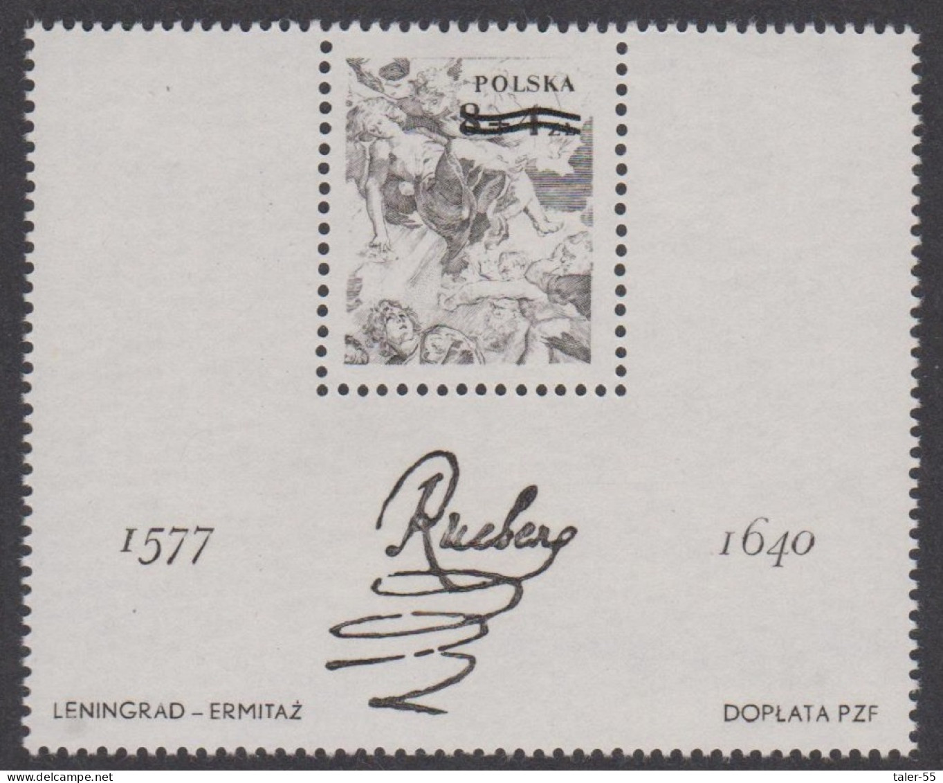 Poland Rubens MS Blackprint RARE 1977 MNH SG#MS2488 Sc#B134 - Nuevos