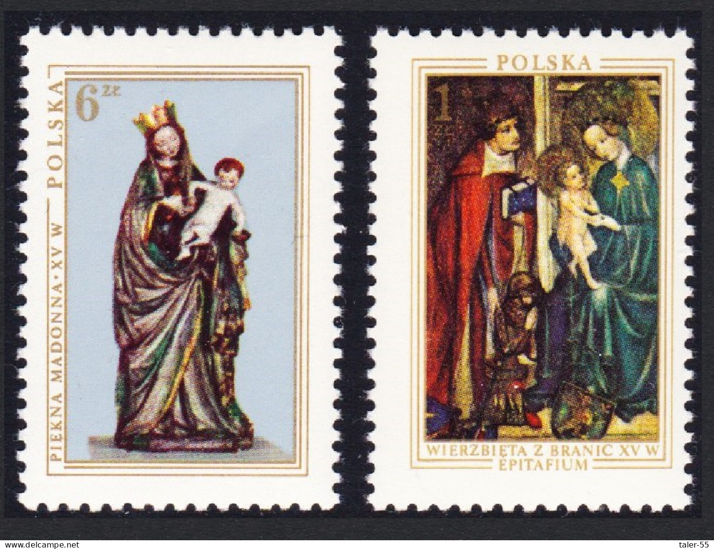 Poland Polish Art 2v 1976 MNH SG#2461-2462 Sc#2185-2186 - Unused Stamps