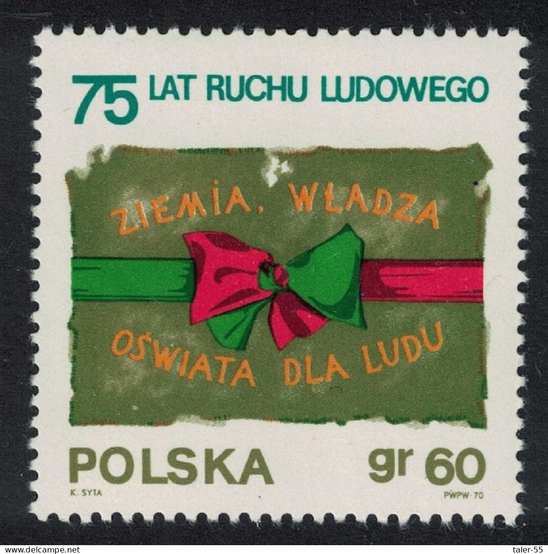 Poland 75th Anniversary Of Peasant Movement 1970 MNH SG#1987 - Unused Stamps