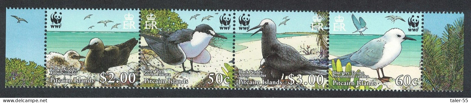 Pitcairn WWF Seabirds Strip Of 4v 2007 MNH SG#724-727 MI#717-720 Sc#647a-d - Pitcairn