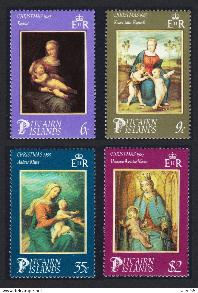 Pitcairn Christmas 'Madonna And Child' Paintings 4v 1985 MNH SG#277-280 Sc#262-265 - Pitcairn