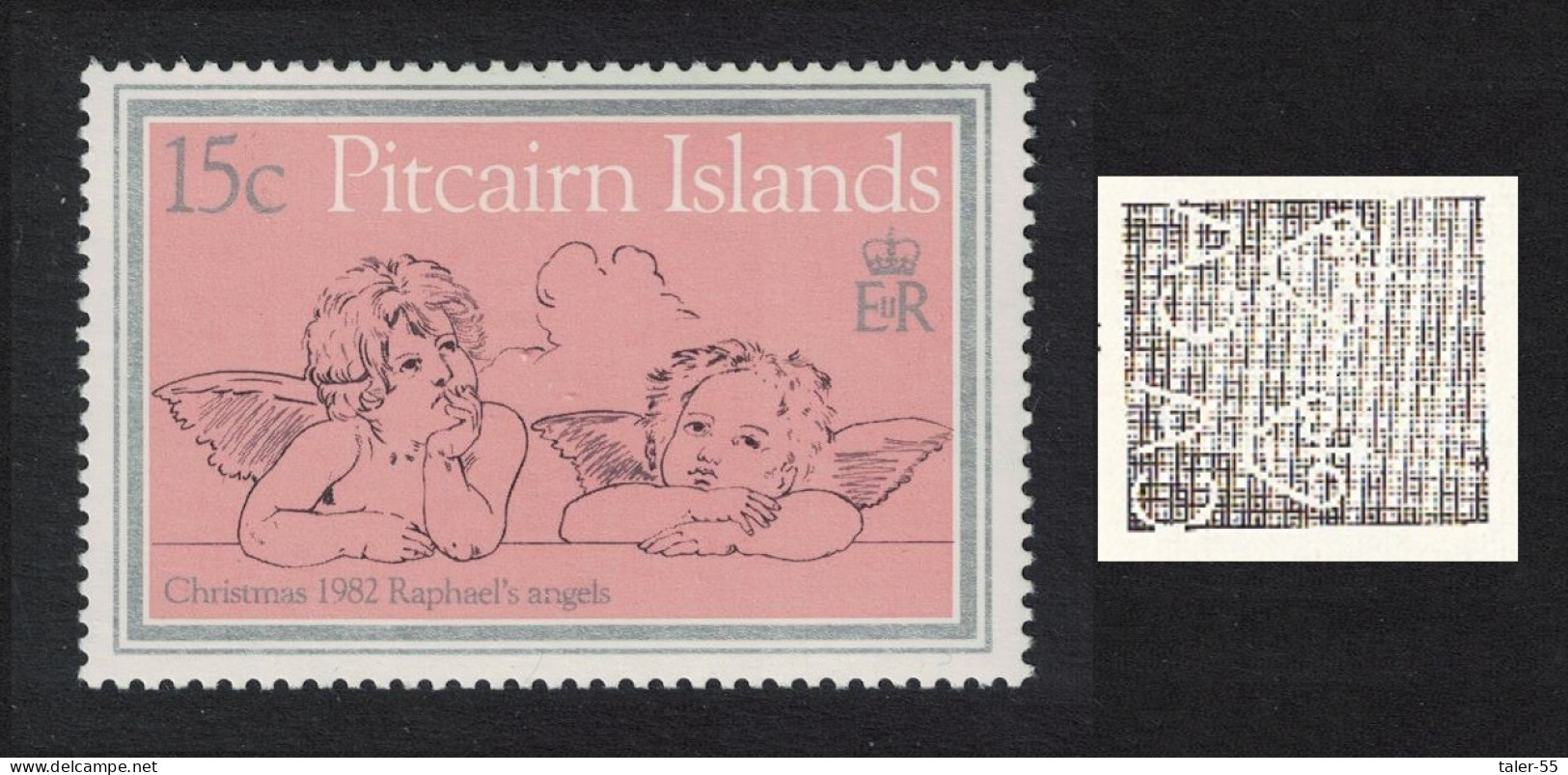 Pitcairn Christmas Angels By Raphael 15c WATERMARK Var 1982 MNH SG#230w Sc#217var - Islas De Pitcairn