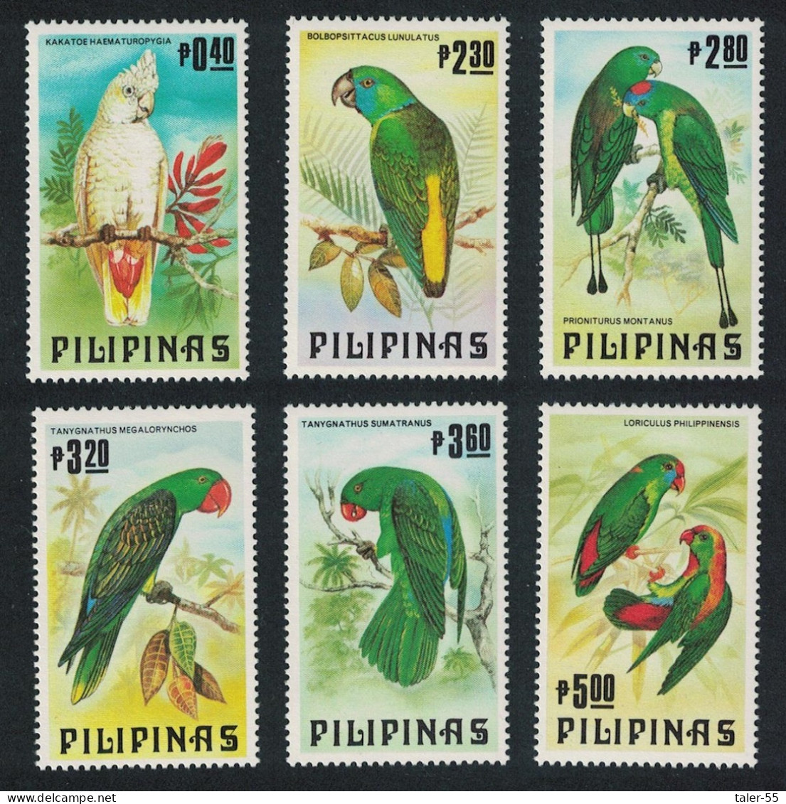 Philippines Parrots Cockatoo 6v 1984 MNH SG#1793-1798 MI#1556-1561 - Philippinen