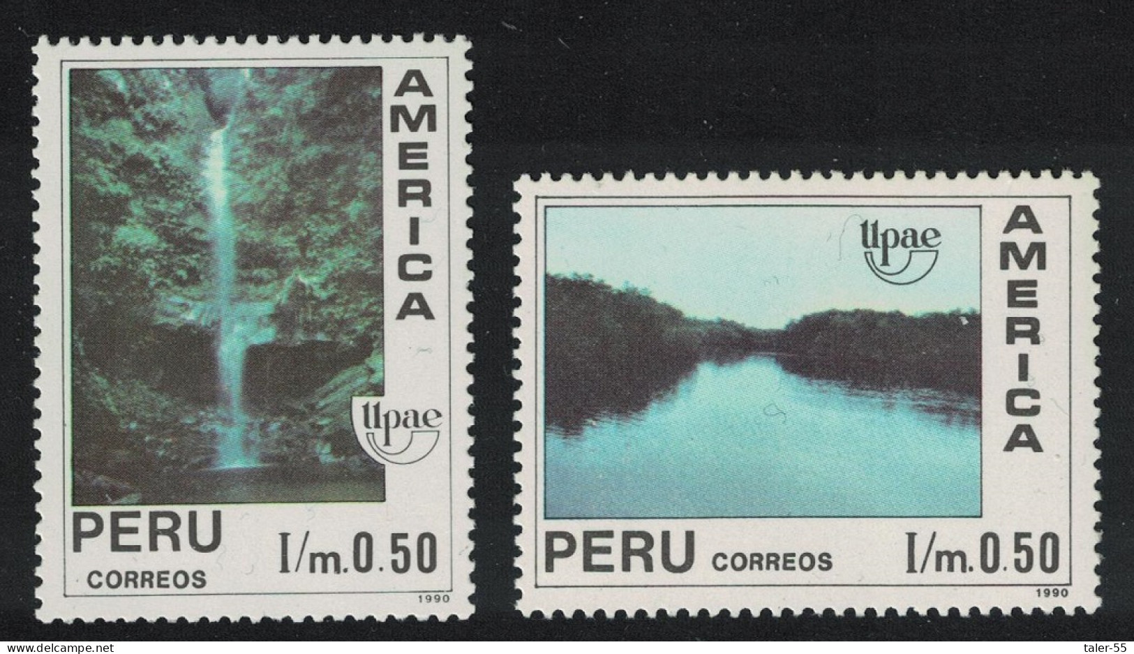 Peru Lake Waterfall Natural World UPAEP 2v 1991 MNH SG#1766-1767 MI#1454-1455 - Peru