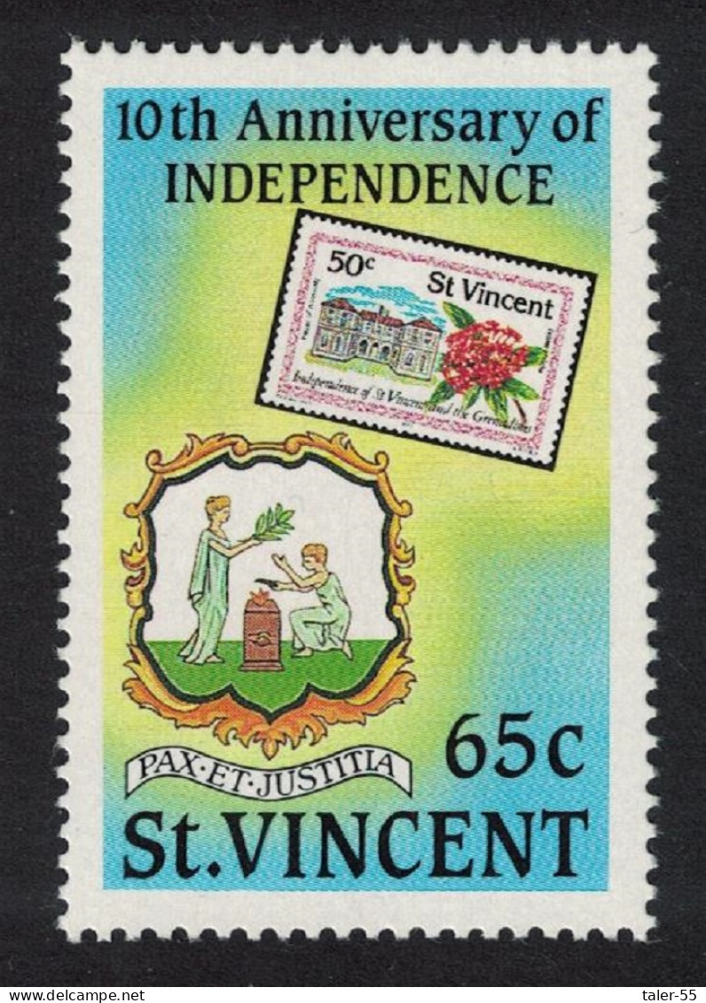 St. Vincent Tenth Anniversary Of Independence 1989 MNH SG#1489 - St.Vincent (1979-...)