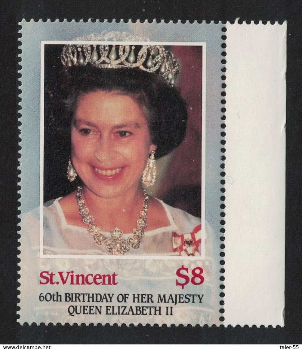 St. Vincent 60th Birthday Of Queen Elizabeth II 1986 MNH SG#981 - St.Vincent (1979-...)