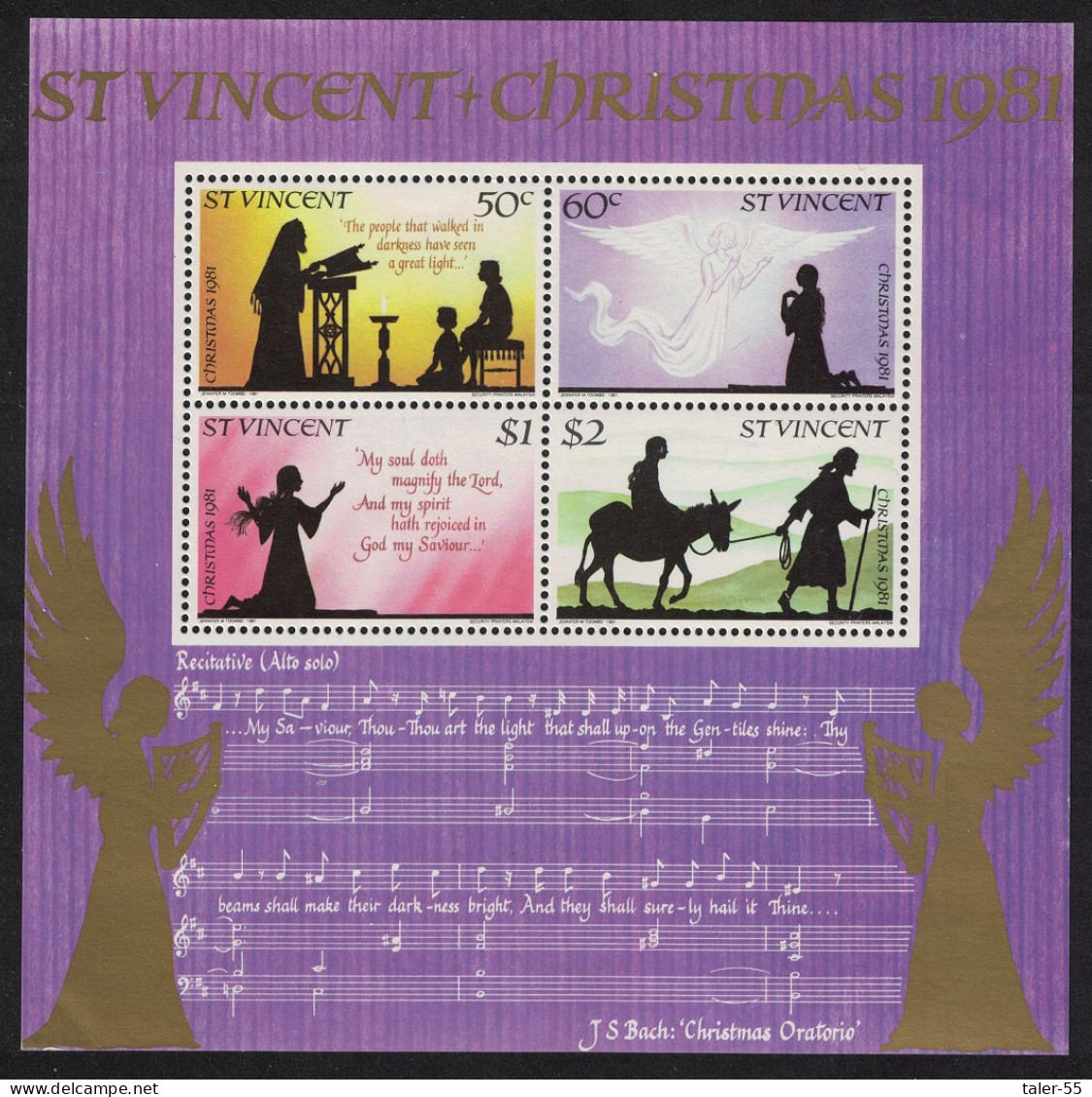 St. Vincent Christmas MS 1981 MNH SG#MS685 - St.Vincent (1979-...)