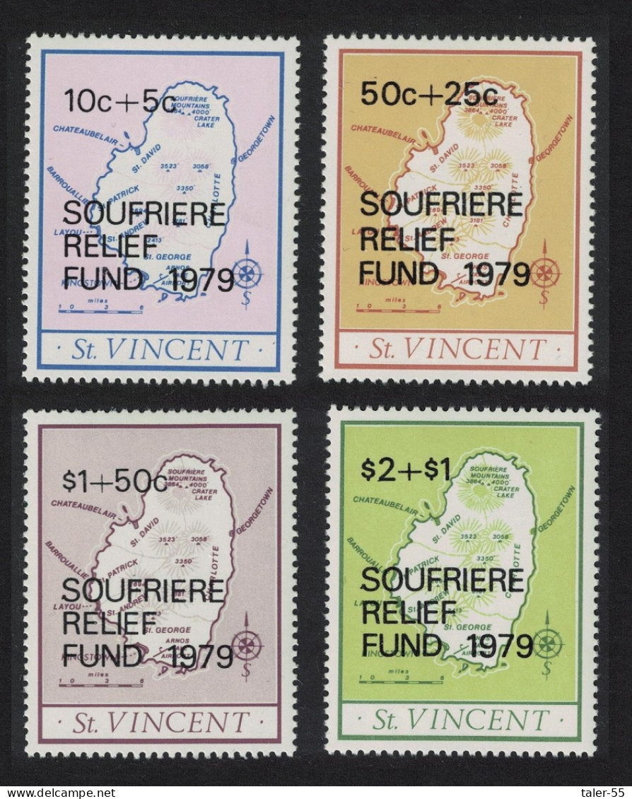 St. Vincent Soufriere Volcano Eruption Relief Fund 4v 1979 MNH SG#574-577 - St.Vincent (...-1979)