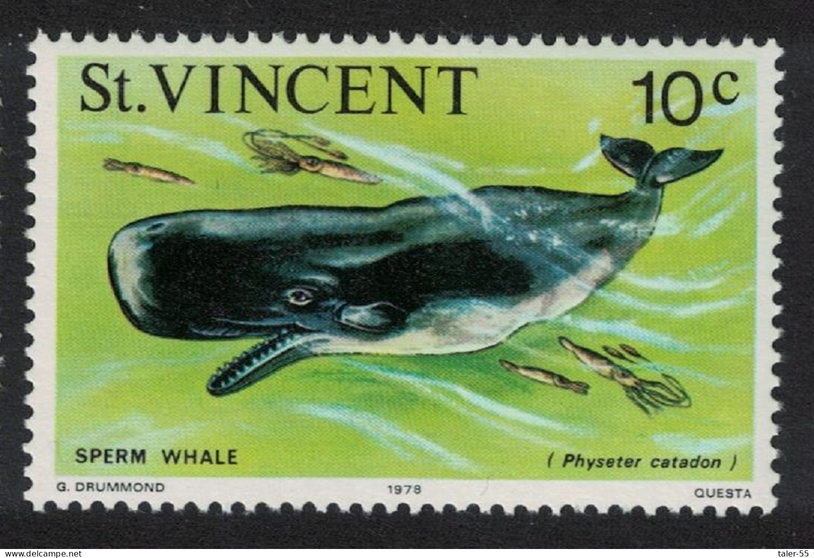 St. Vincent Sperm Whale Imprint '1978' MNH SG#429 - St.Vincent (...-1979)