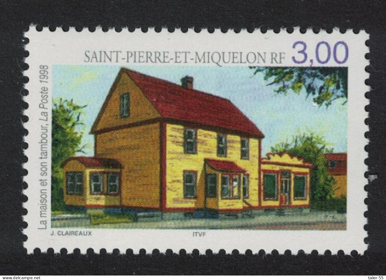 St. Pierre And Miquelon Yellow House Local Houses 1998 MNH SG#796 - Neufs