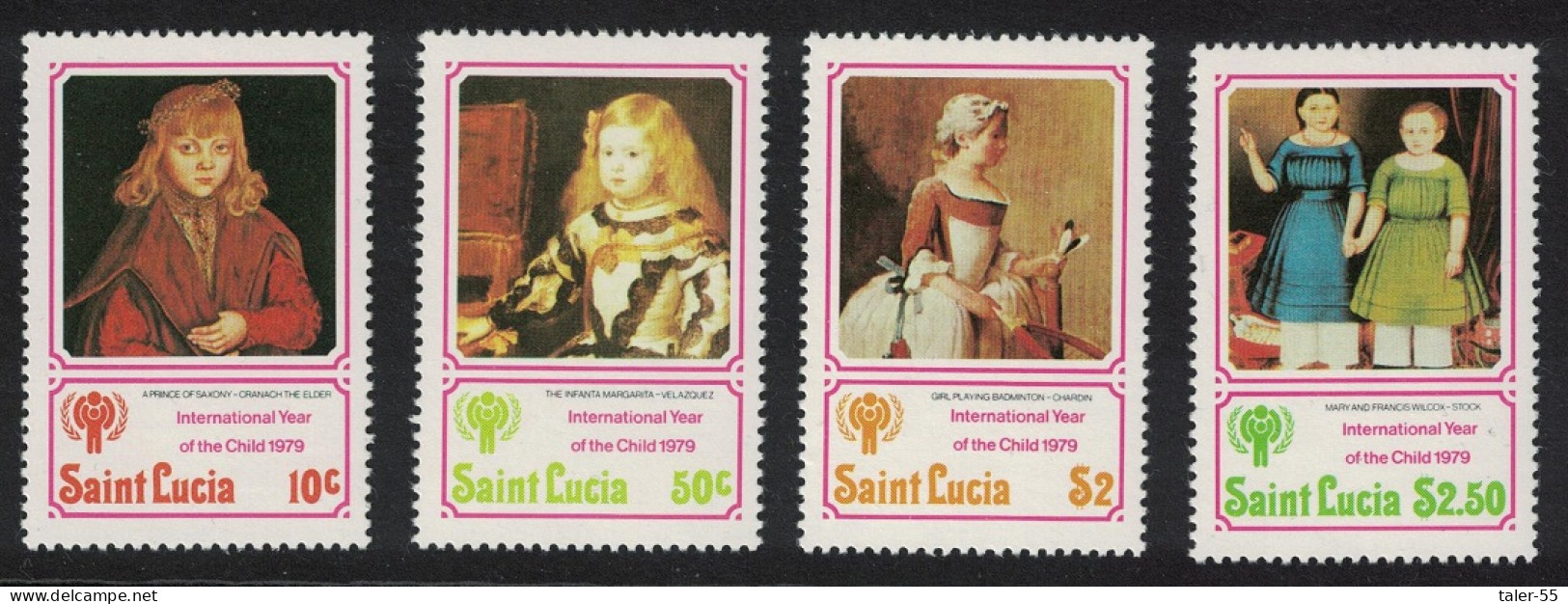 St. Lucia Famous Paintings 4v 1979 MNH SG#504-507 - St.Lucie (1979-...)
