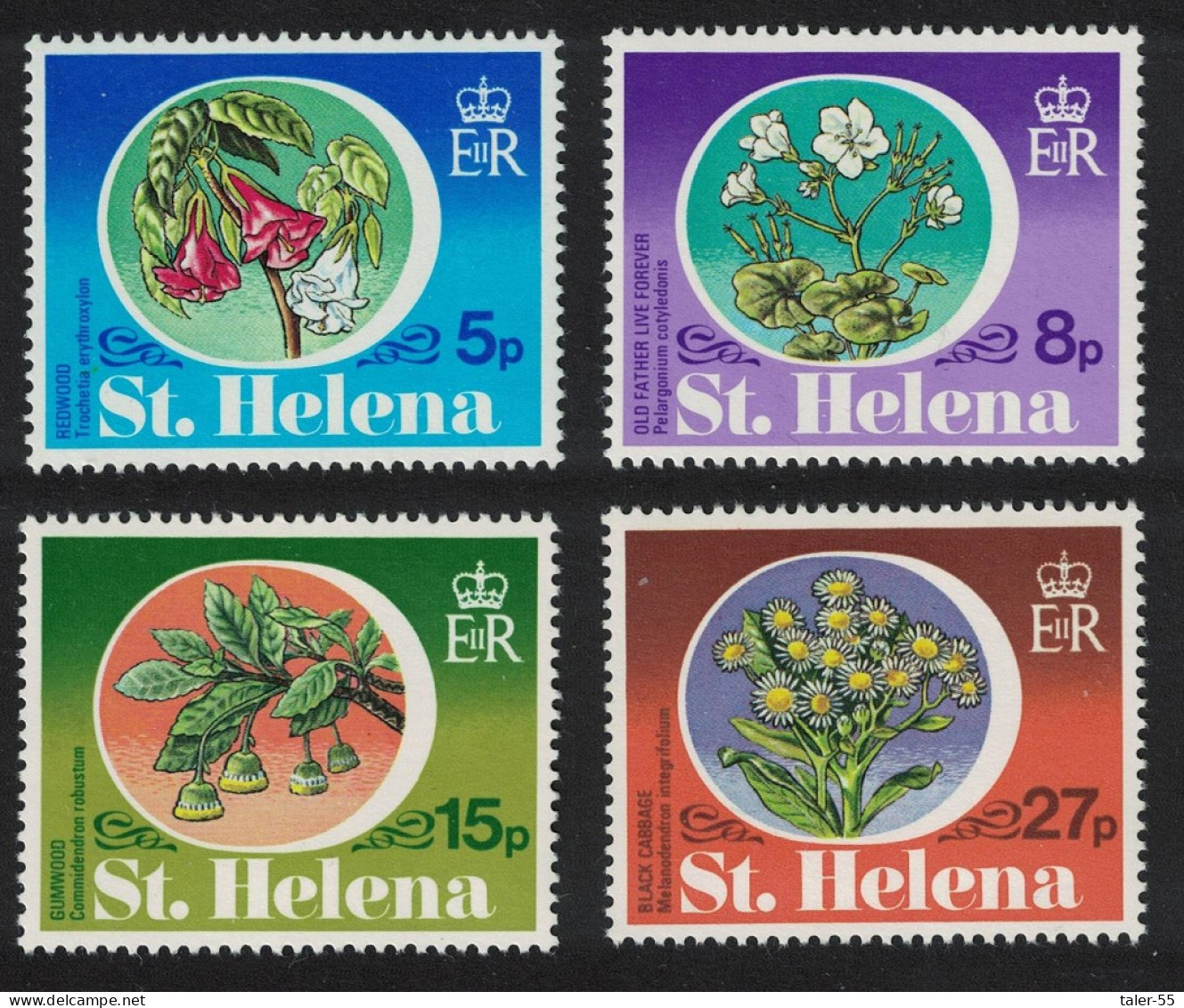 St. Helena Endemic Plants Flowers Flora 4v 1981 MNH SG#369-372 MI#333-336 - Isla Sta Helena