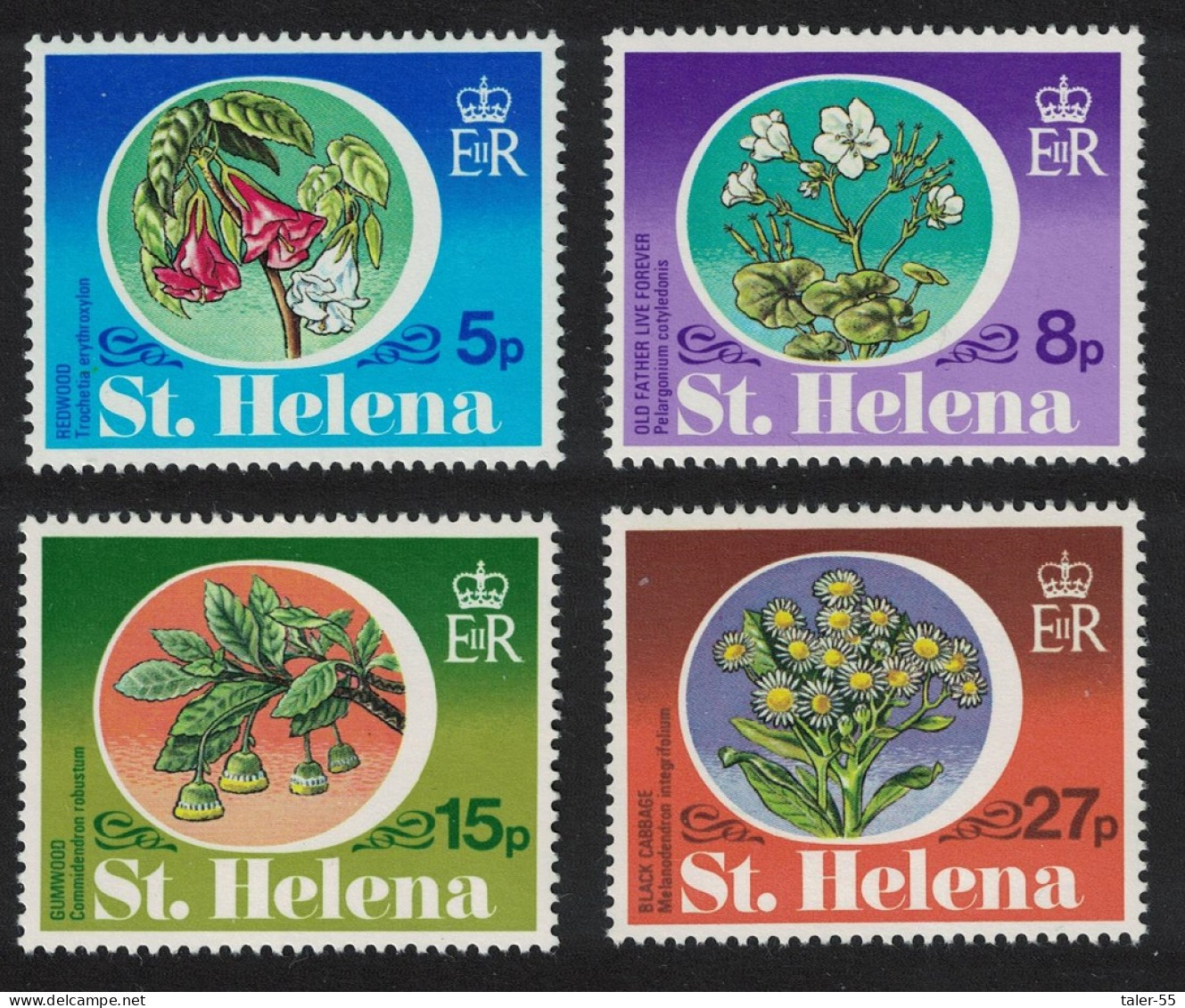 St. Helena Endemic Plants Flowers Flora 4v 1981 MNH SG#369-372 MI#333-336 - Sint-Helena