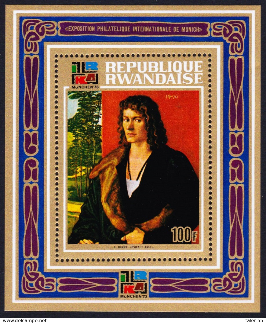 Rwanda Famous Paintings Durer MS 1973 MNH SG#MS543 Sc#522 - Neufs