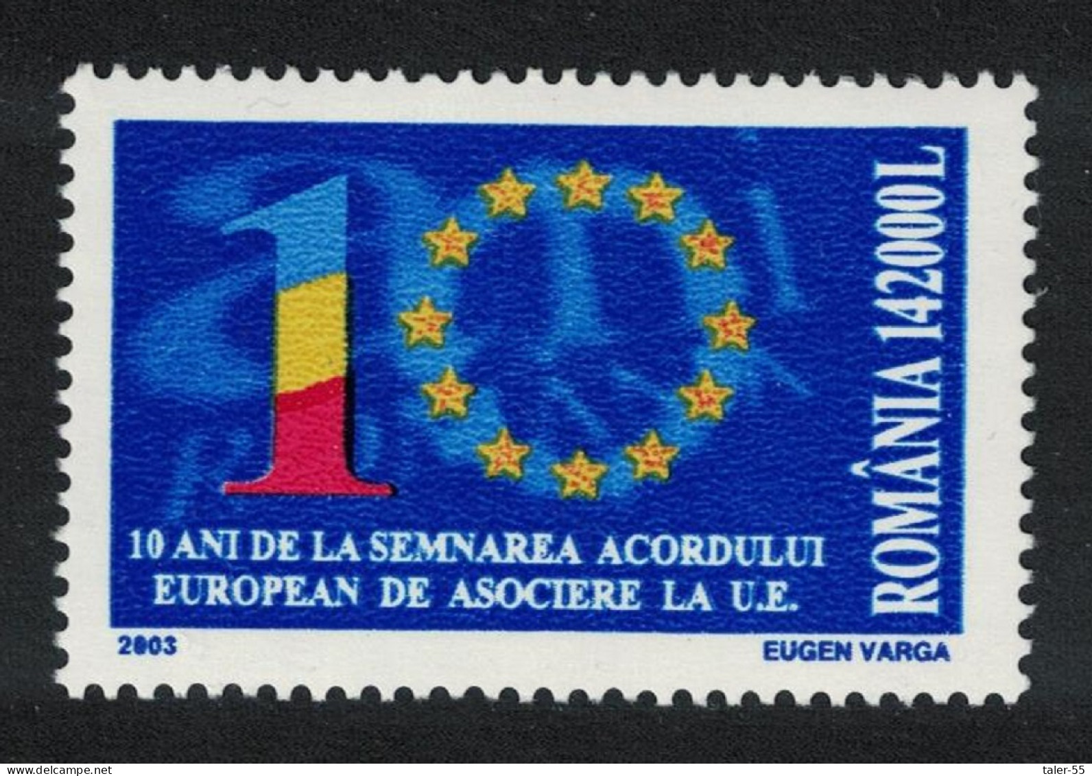 Romania 10th Anniversary Of Signing Of European Agreement 2003 MNH SG#6336 MI#5711 - Unused Stamps